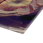 Herbstkorb mit Äpfelfrüchten Wasserfarbe Vintag Schneidebrett (Ecke)