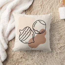 Herbstkorn, Kastanien und Abstrakte Blobs fallen Kissen