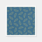 Herbstkorncocktail-Servietten - aquamarin/Mais Serviette (Vorderseite)