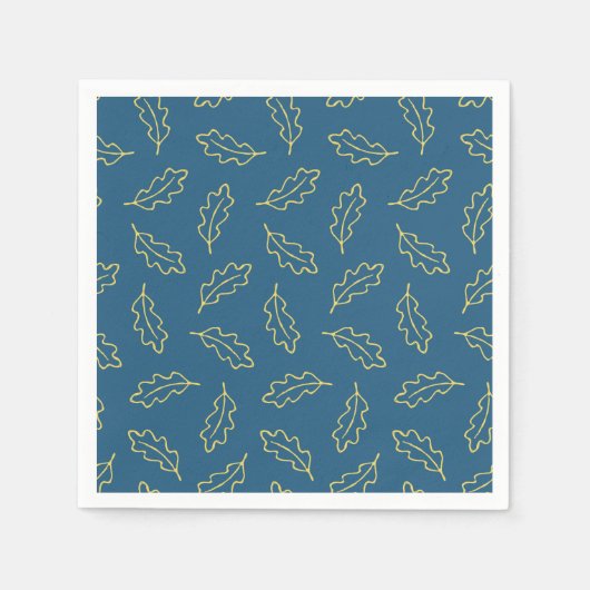 Herbstkorncocktail-Servietten - aquamarin/Mais Serviette (Vorderseite)