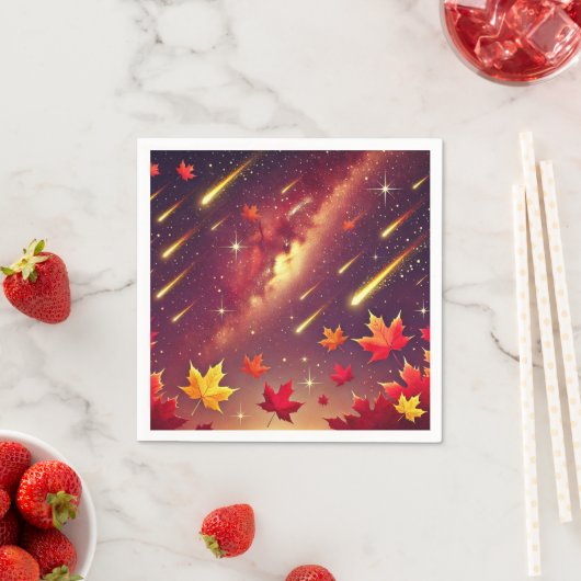 Herbstkosmische Meteordusche von Napkins Serviette (Beispiel)
