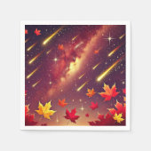 Herbstkosmische Meteordusche von Napkins Serviette (Vorderseite)