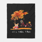 Herbstkostüm ist Herbst Y’all Dackel Fleecedecke (Vorderseite)