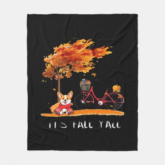 Herbstkostüm ist Herbst Y’all Dackel Fleecedecke (Vorderseite)