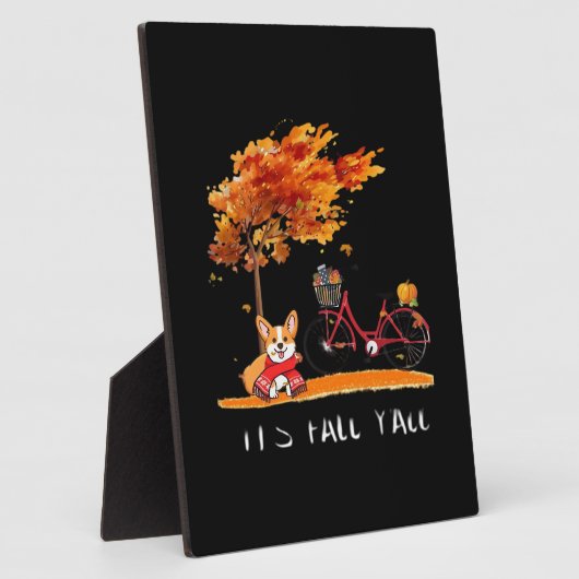 Herbstkostüm ist Herbst Y’all Dackel Fotoplatte (Seite)