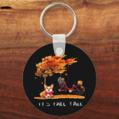 Herbstkostüm ist Herbst Y’all Dackel Schlüsselanhänger (Vorderseite)