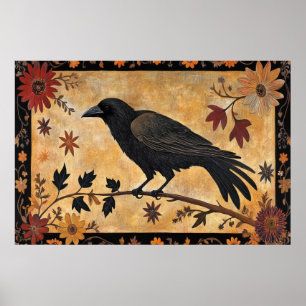 Herbstkrähe Poster