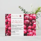 Herbstkranberries Einladung zur Hochzeit (Stehend Vorderseite)