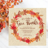 Herbstkranz Dankeschön Erntedank Dinner Einladung