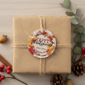 Herbstkranz des Erntedanks mit mehreren Blättern Geschenkanhänger