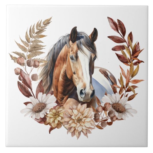 Herbstkranz des hübschen Baie-Paint Fliese (Vorderseite)