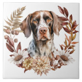 Herbstkranz des Kurzpointer Fliese (Vorderseite)