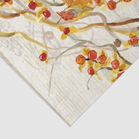 Herbstkranz Herbstlaube Rustikales Stallholz Seidenpapier (Detail)