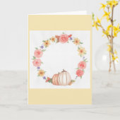 Herbstkranz Karte (Gelbe Blume)