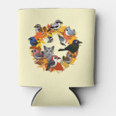 Herbstkranz nordamerikanischer Vögel Dosenkühler (Vorderseite)