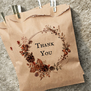 Herbstkranz Rustikale Hochzeits Dankeschön Geschenktütchen