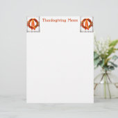 Herbstkranz Thanksgiving-Menü (Stehend Vorderseite)