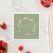 Herbstkranz Thanksgiving Serviette (Beispiel)