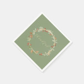 Herbstkranz Thanksgiving Serviette (Ecke)