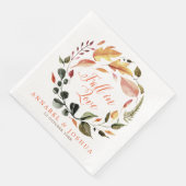 Herbstkratzhochzeit/Engagierung in der Liebe Serviette (Ecke)