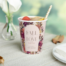 Herbstkreide Arch Pink Babydusche in der Liebe fal Pappbecher