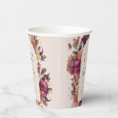 Herbstkreide Arch Pink Babydusche in der Liebe fal Pappbecher (Rechts)