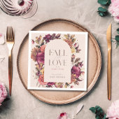 Herbstkreide Arch Pink Babydusche in der Liebe fal Serviette