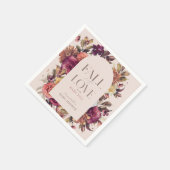 Herbstkreide Arch Pink Babydusche in der Liebe fal Serviette (Ecke)