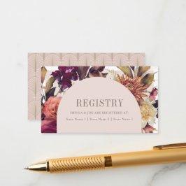 Herbstkreide Arch Pink Hochzeitsregister Begleitkarte