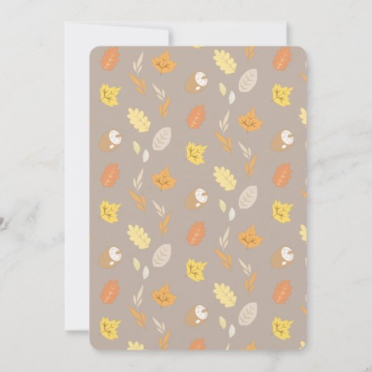 Herbstkreide Liebe Herbstdusche Einladung (Rückseite)