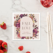 Herbstkreide Liebe Rosa Brautparty Serviette (Beispiel)