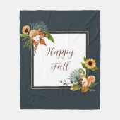 Herbstkritter und Natur mit anpassbarem Text Fleecedecke (Vorderseite)