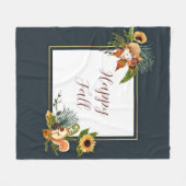 Herbstkritter und Natur mit anpassbarem Text Fleecedecke (Vorderseite (Horizontal))
