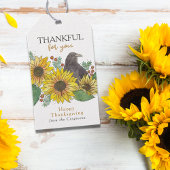 Herbstkrume in Sonnenblumen Wasserfarbener Ernteda Geschenkanhänger