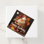 Herbstkuchen mit Herbstlauben Geburtstagsgeschenk- Geschenkanhänger (Beispiel)