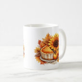 Herbstkuchen und Sonnenblumen Kaffeetasse (VorderseiteRechts)