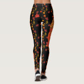 Herbstkugel lässt Hübsch Schwarz zurück Leggings (Rückseite)