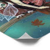 Herbstkugel Niedliche Gotische Fantasie Kunst Poster (Ecke)