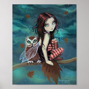 Herbstkugel Niedliche Gotische Fantasie Kunst Poster