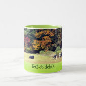 Herbstkuhfeldart Personalisiert Zweifarbige Tasse (Mittel)