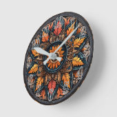 Herbstkunst Runde Wanduhr (Winkel)