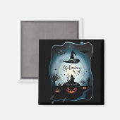 Herbstkunst "trickst oder geil" lustige Halloween- Magnet (Vorderseite/Rückseite)