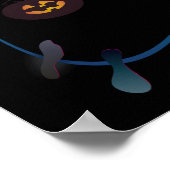 Herbstkunst "trickst oder geil" lustige Halloween- Poster (Ecke)