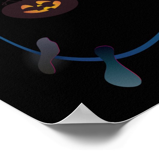 Herbstkunst "trickst oder geil" lustige Halloween- Poster (Ecke)