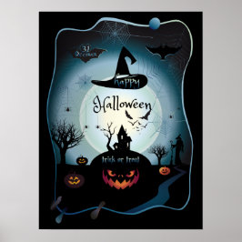 Herbstkunst "trickst oder geil" lustige Halloween- Poster