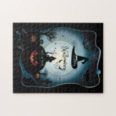 Herbstkunst "trickst oder geil" lustige Halloween- Puzzle (Horizontal)