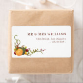 Herbstkürbis-Adressetikett (Insitu)