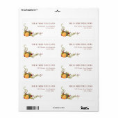 Herbstkürbis-Adressetikett (Vorne)