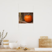 Herbstkürbis auf der Veranda Poster (Küche)
