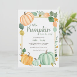 Herbstkürbis-Baby-Dusche Einladung